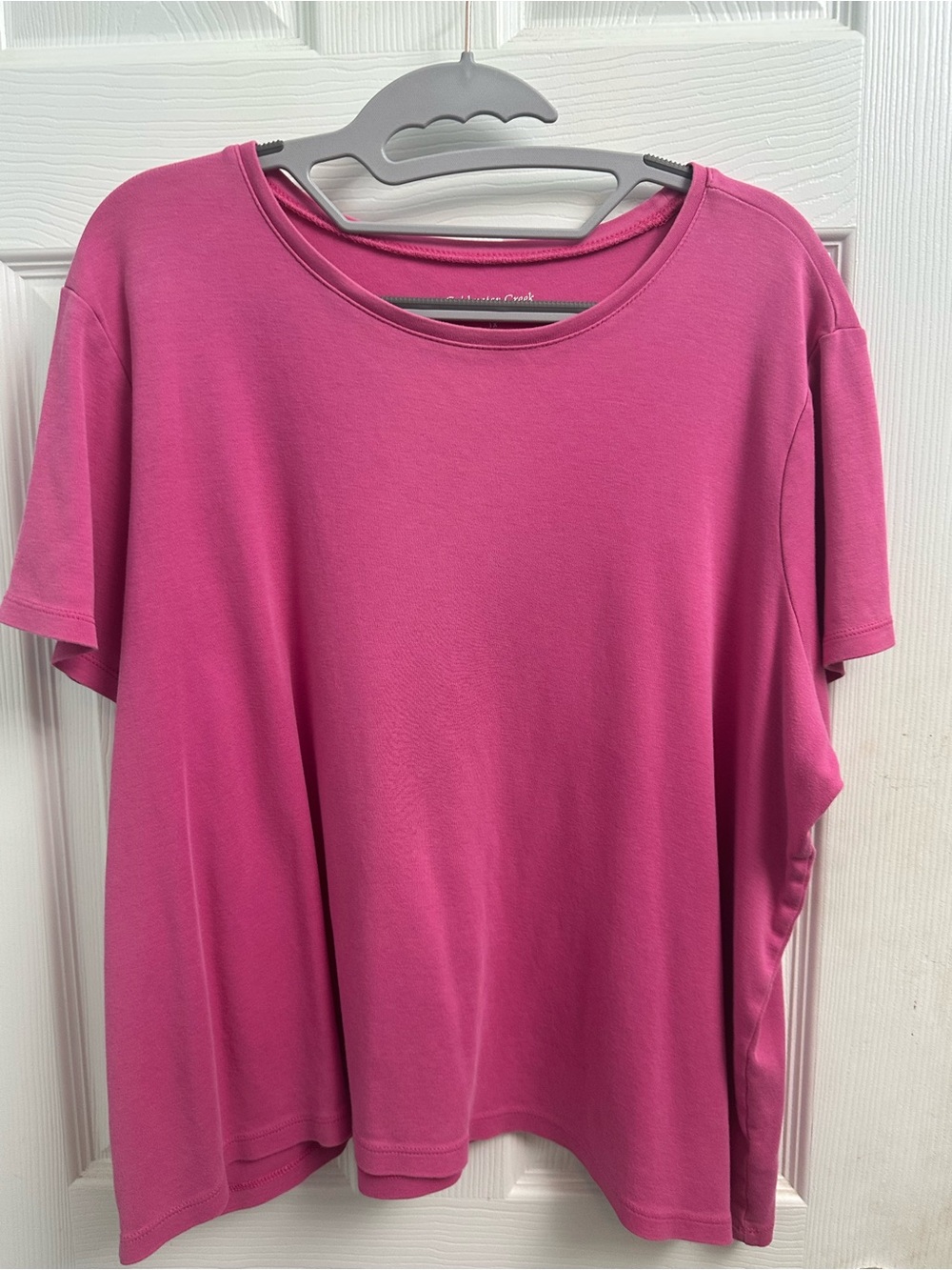 Coldwater Creek Women's Pink Short Sleeve Crewneck Top Size XL